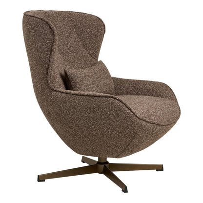 Drejestol Luzern i brun, polyester, 88 x 76 x 90 cm