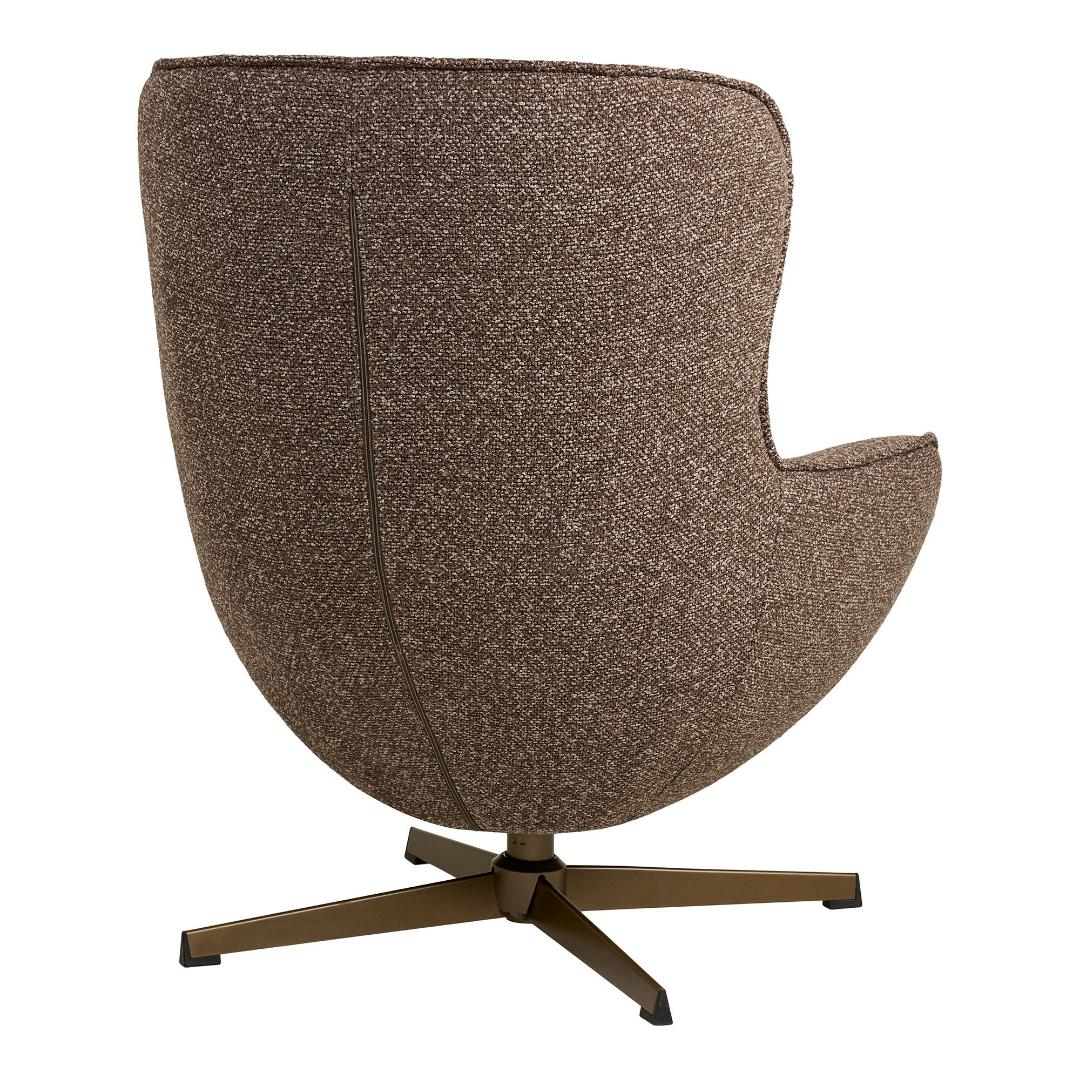 Drejestol Luzern i brun, polyester, 88 x 76 x 90 cm
