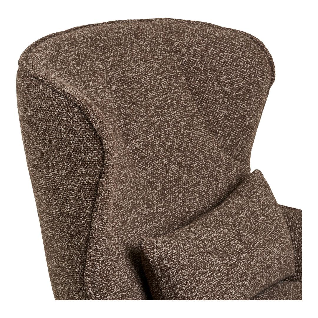 Drejestol Luzern i brun, polyester, 88 x 76 x 90 cm