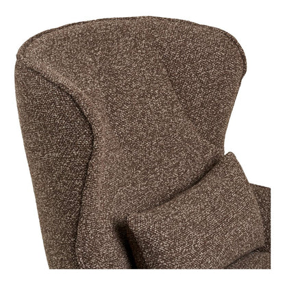 Drejestol Luzern i brun, polyester, 88 x 76 x 90 cm