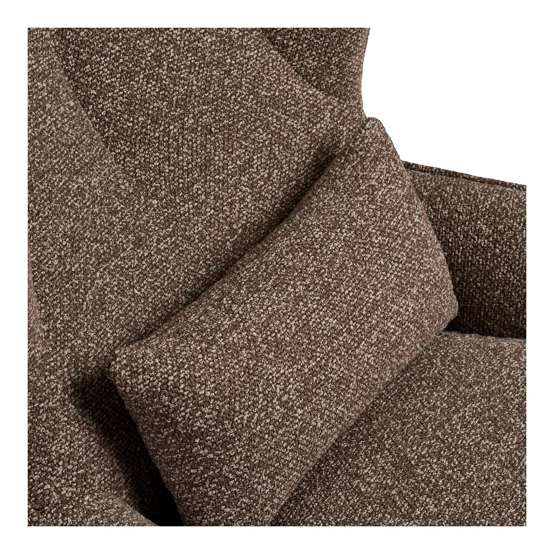 Drejestol Luzern i brun, polyester, 88 x 76 x 90 cm