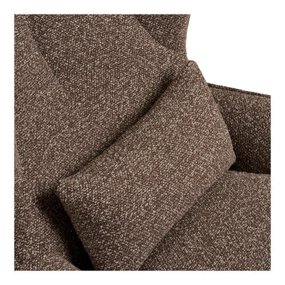 Drejestol Luzern i brun, polyester, 88 x 76 x 90 cm