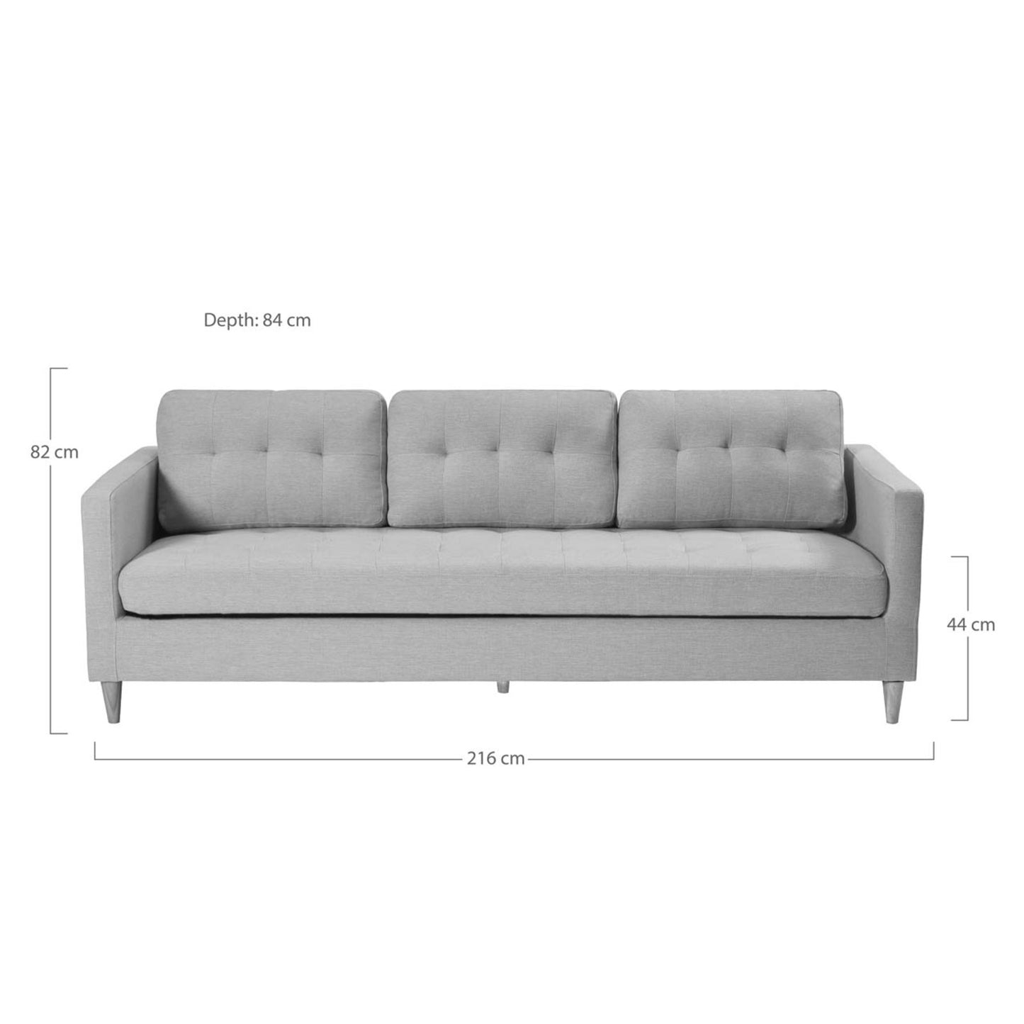New Orleans 3-personers sofa 216 x 82 cm