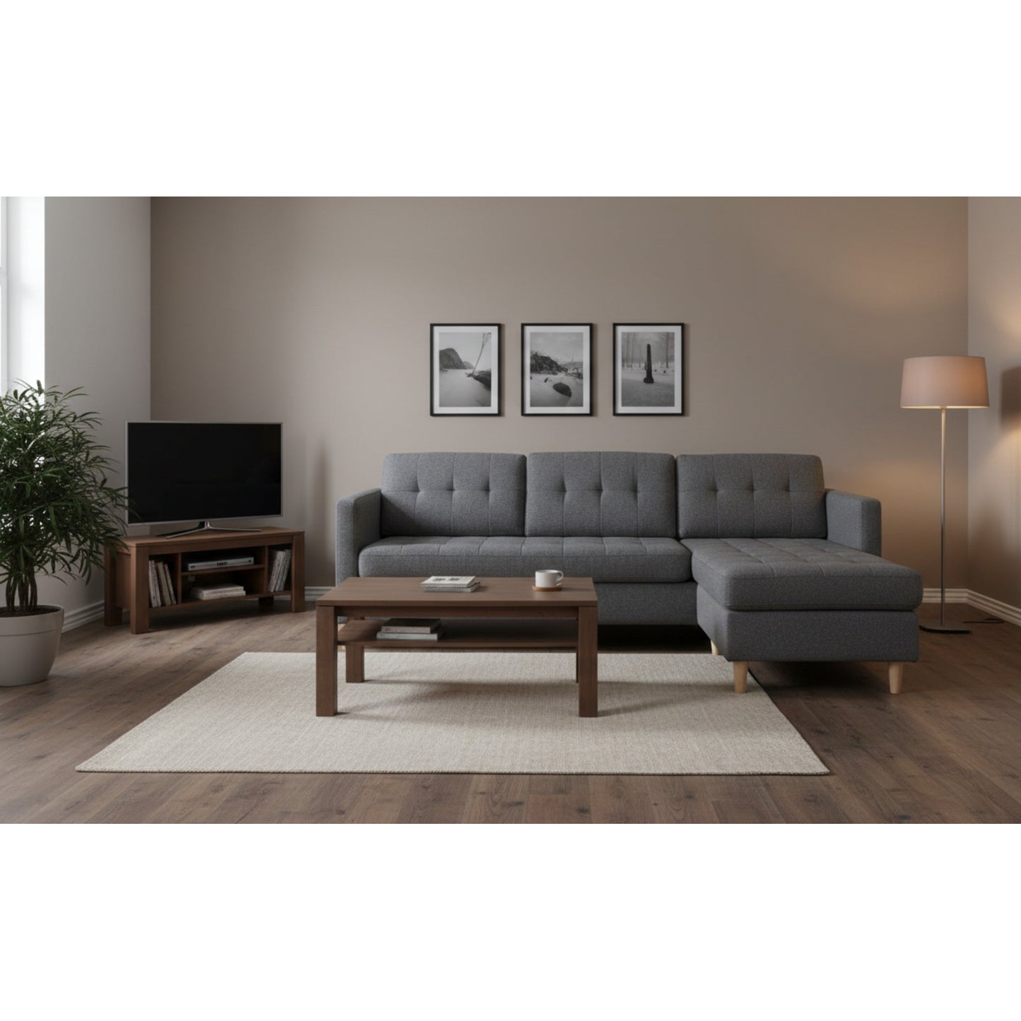New Orleans sofa med chaiselong venstrevendt 219 x 80 cm