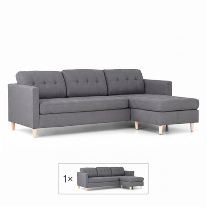 New Orleans sofa med chaiselong venstrevendt 219 x 80 cm