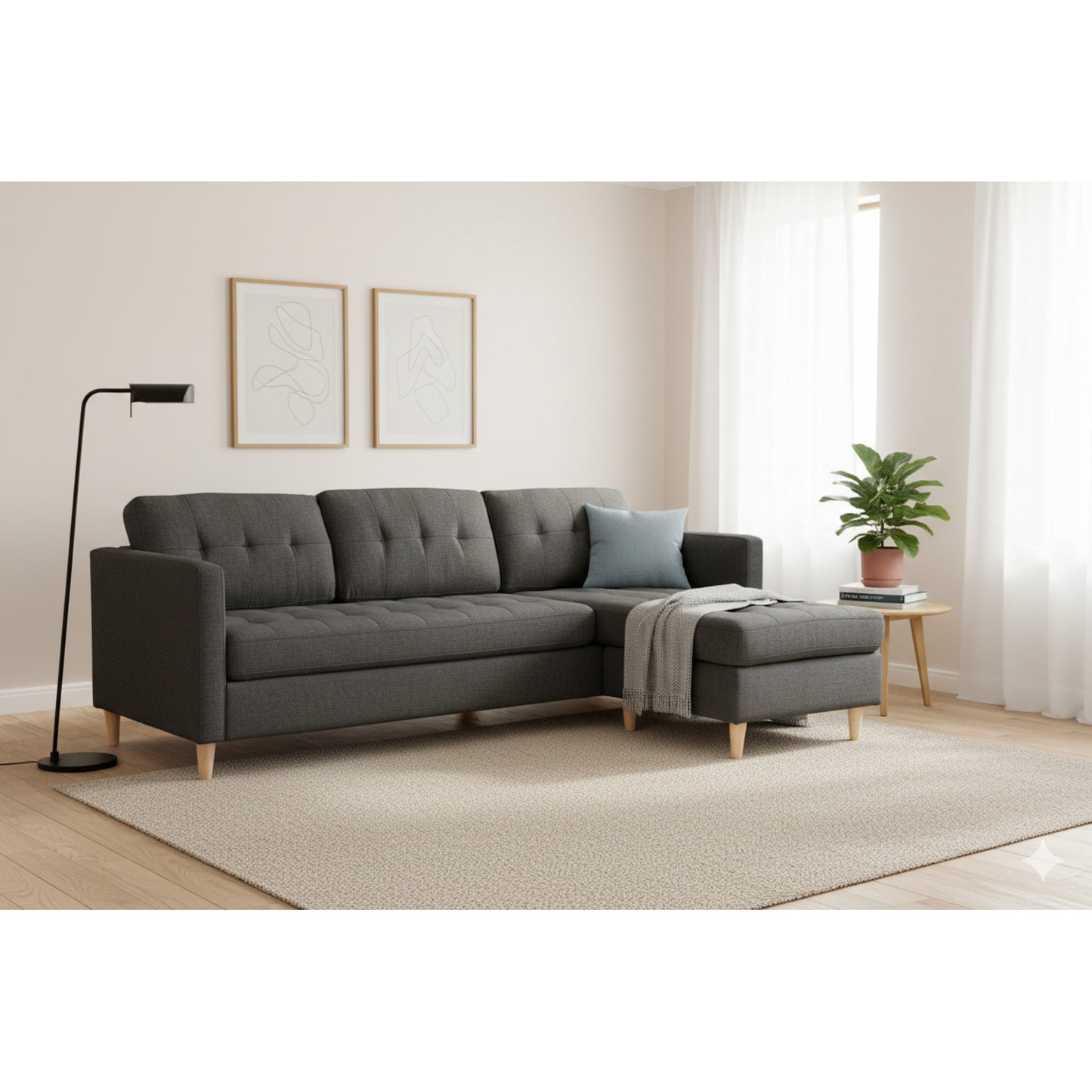 New Orleans sofa med chaiselong venstrevendt 219 x 80 cm