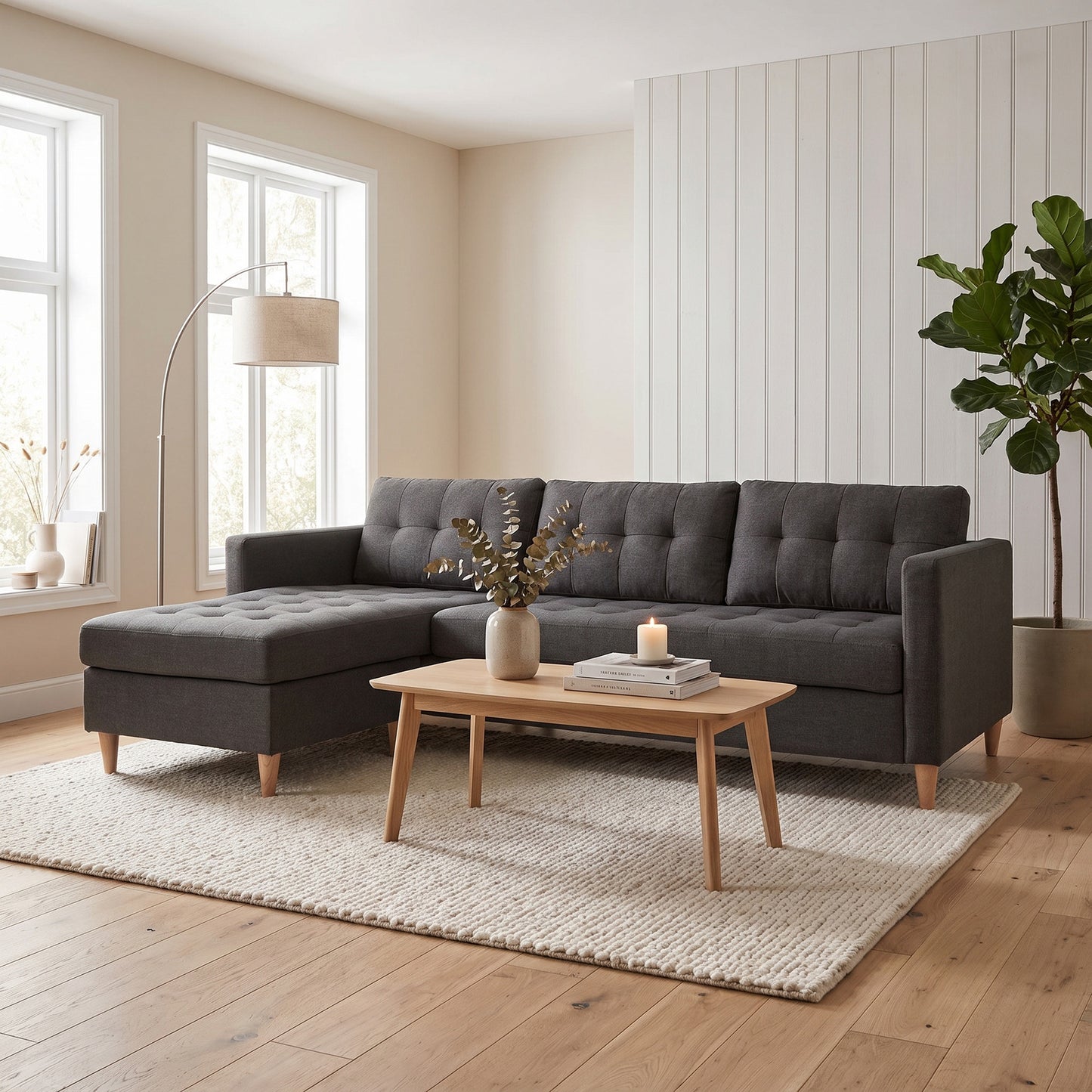 New Orleans sofa med chaiselong venstrevendt 219 x 80 cm