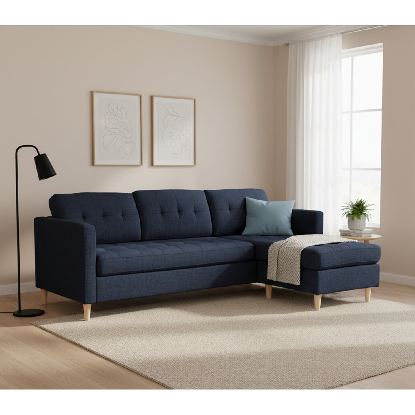 New Orleans sofa med chaiselong venstrevendt 219 x 80 cm