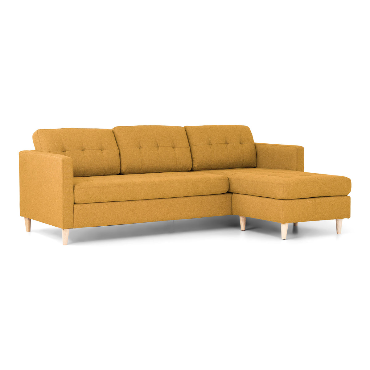 New Orleans L-sofa venstrevendt 219 x 80 cm i karrygul/gul