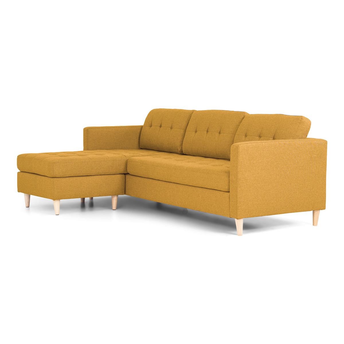 New Orleans L-sofa venstrevendt 219 x 80 cm i karrygul/gul