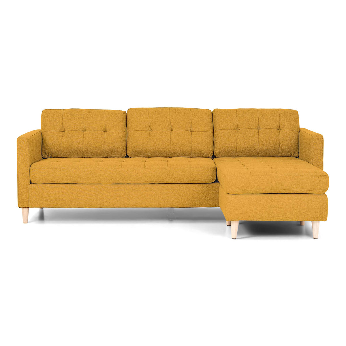 New Orleans L-sofa venstrevendt 219 x 80 cm i karrygul/gul