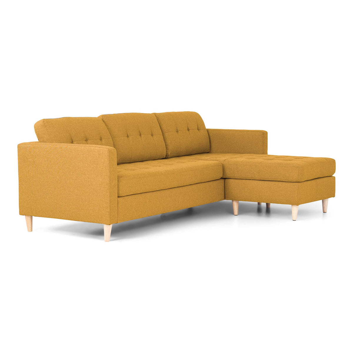 New Orleans L-sofa venstrevendt 219 x 80 cm i karrygul/gul
