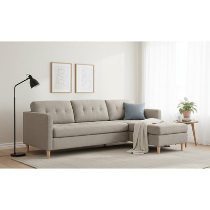 New Orleans sofa med chaiselong venstrevendt 219 x 80 cm