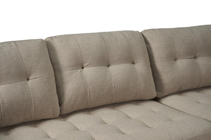 New Orleans chaiselongsofa venstrevendt 219 x 82 cm i sandfarvet