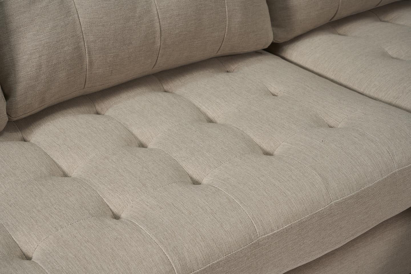 New Orleans chaiselongsofa venstrevendt 219 x 82 cm i sandfarvet