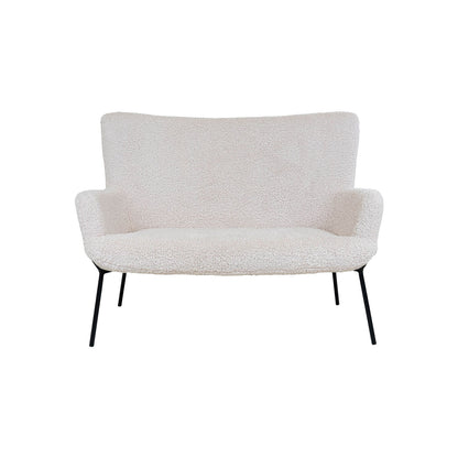 Sofa Monaco i hvid, polyester/stof og metal, 73 x 128 x 97 cm