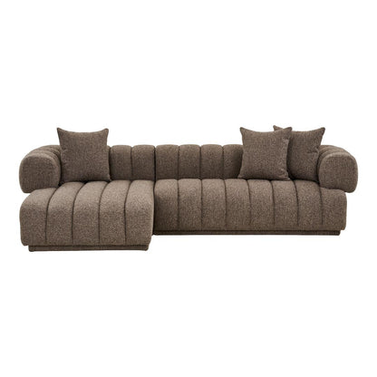 Verona sofa venstrevendt 160 x 293 cm i brun