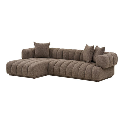 Verona sofa venstrevendt 160 x 293 cm i brun