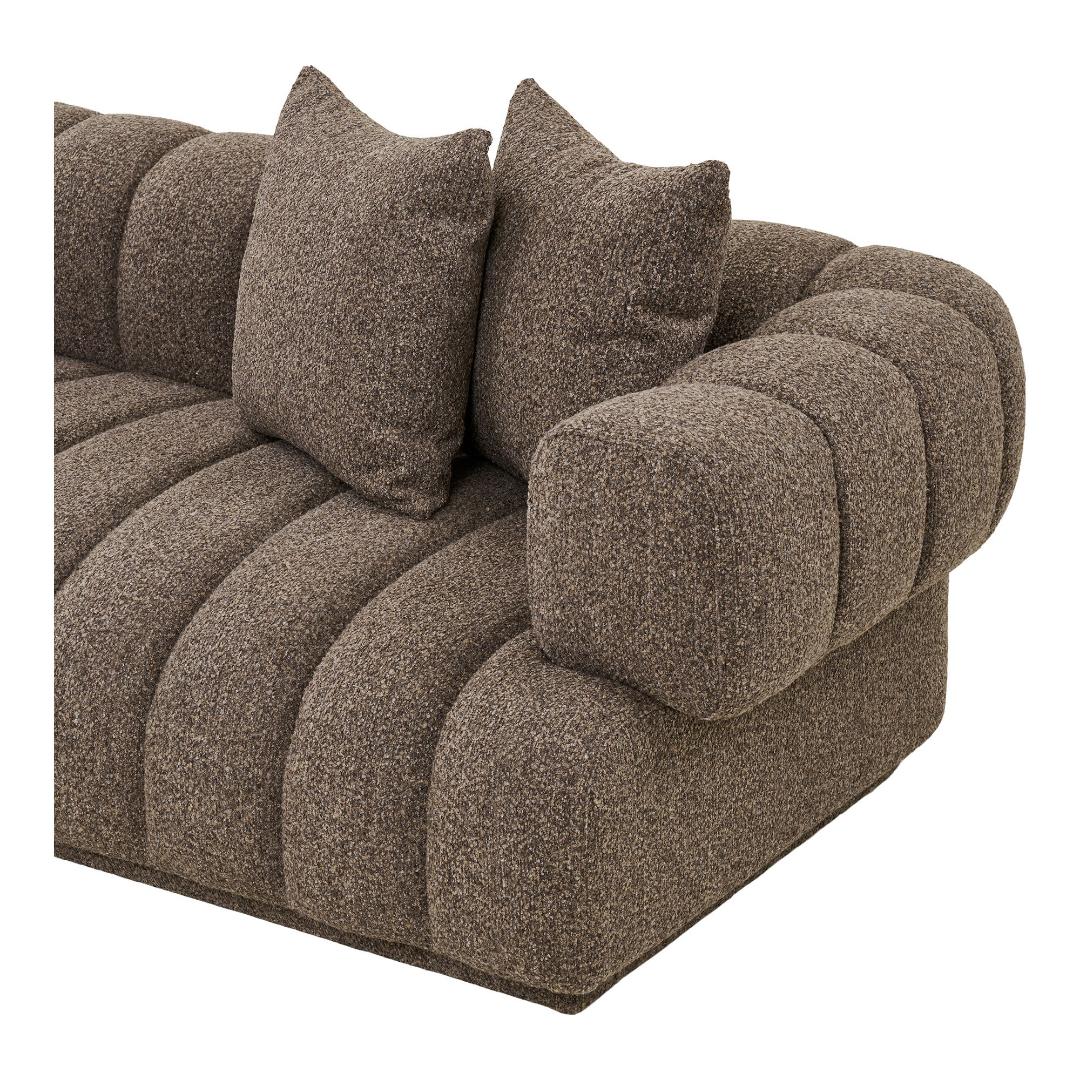 Verona sofa venstrevendt 160 x 293 cm i brun