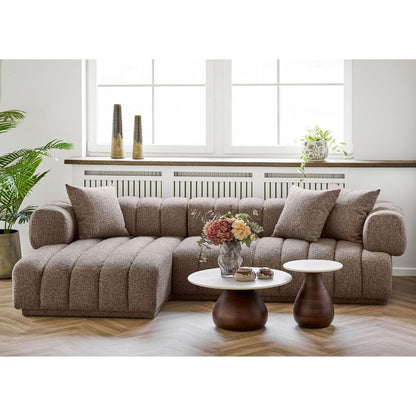 Verona sofa venstrevendt 160 x 293 cm i brun