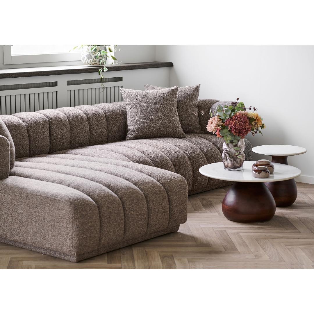 Verona sofa venstrevendt 160 x 293 cm i brun