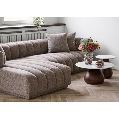 Verona sofa venstrevendt 160 x 293 cm i brun