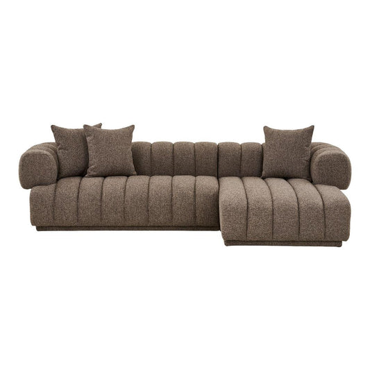 Verona sofa højrevendt 160 x 293 cm i brun