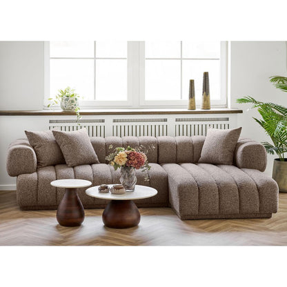 Verona sofa højrevendt 160 x 293 cm i brun