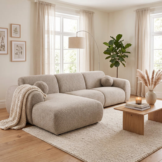 Saint-Tropez sofa venstrevendt 177 x 300 cm i grå