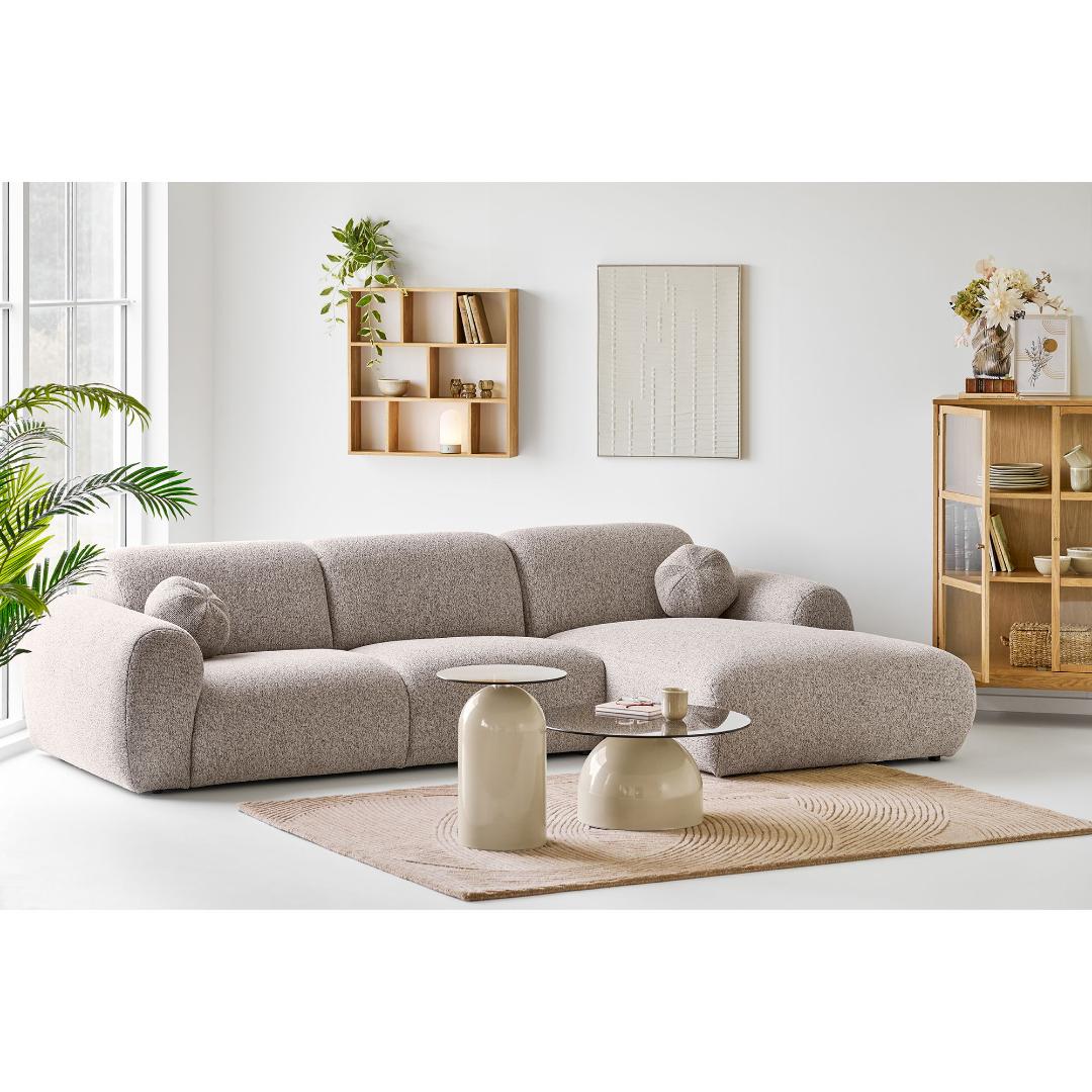 Saint-Tropez sofa højrevendt 177 x 300 cm i grå