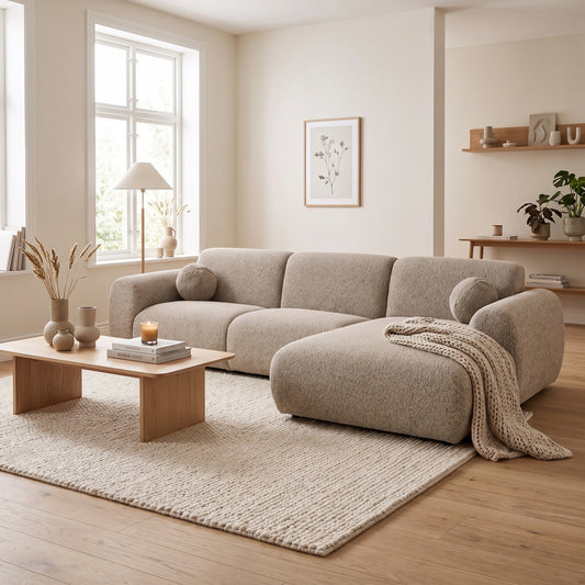 Saint-Tropez sofa højrevendt 177 x 300 cm i grå