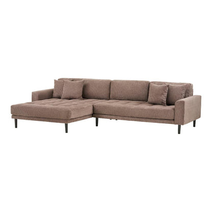 Venedig sofa med chaiselong venstrevendt 170 x 290 cm i brun