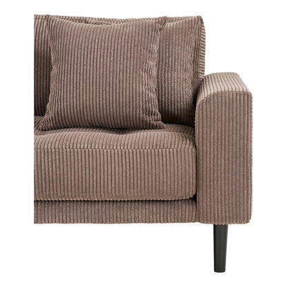 Venedig sofa med chaiselong venstrevendt 170 x 290 cm i brun