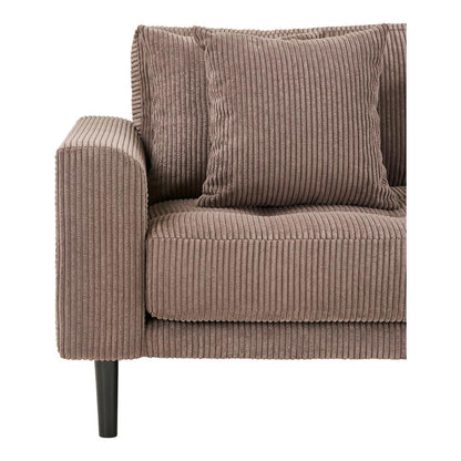 Venedig chaiselongsofa højrevendt 170 x 290 cm i brun