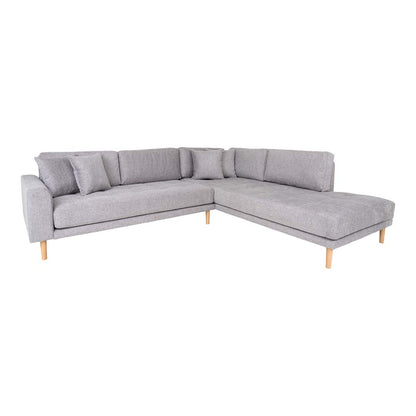Barcelona hjørnesofa højrevendt 257 x 76 cm i lysegrå