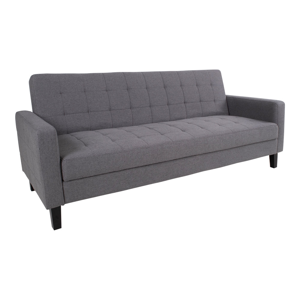 Kyoto sovesofa 85 x 204 cm i mørkegrå/sort