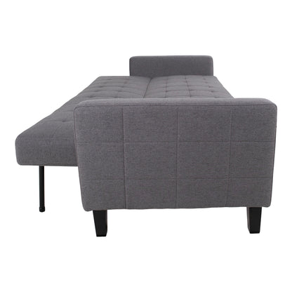 Kyoto sovesofa 85 x 204 cm i mørkegrå/sort