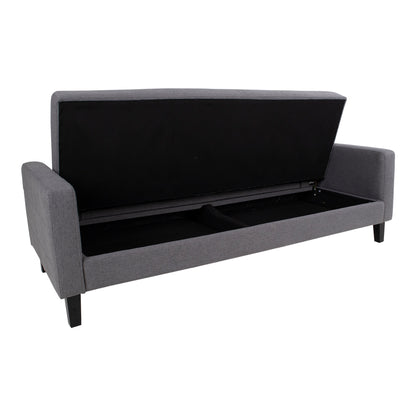Kyoto sovesofa 85 x 204 cm i mørkegrå/sort