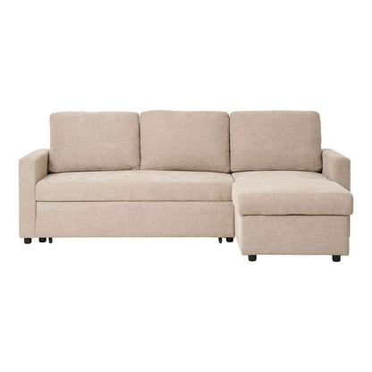 Amalfi sovesofa med chaiselong med opbevaring 150 x 218 cm i sandfarvet