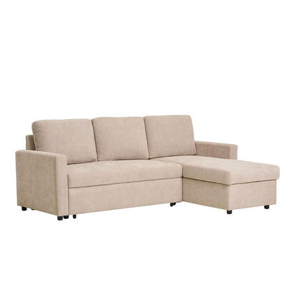 Amalfi sovesofa med chaiselong med opbevaring 150 x 218 cm i sandfarvet
