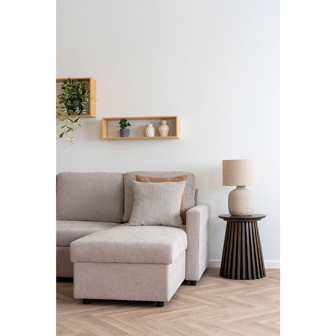 Amalfi sovesofa med chaiselong med opbevaring 150 x 218 cm i sandfarvet