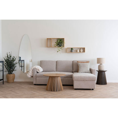 Amalfi sovesofa med chaiselong med opbevaring 150 x 218 cm i sandfarvet