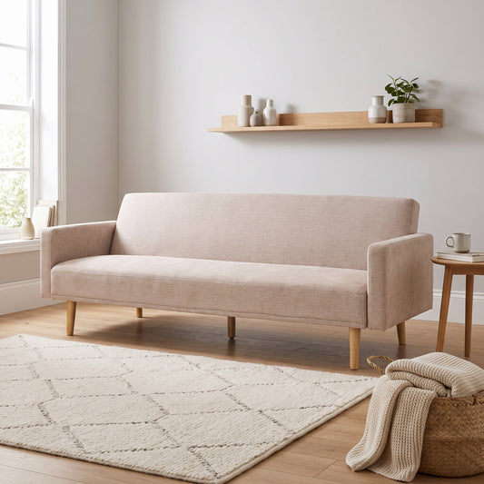 Cairo sovesofa 208 x 78 cm i sandfarvet