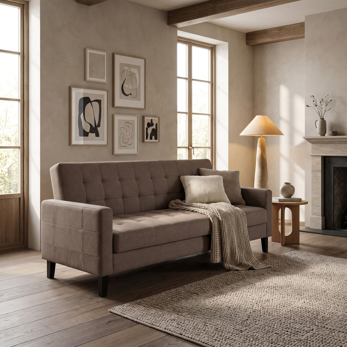 Detroit sovesofa med opbevaring 204 x 81 cm i brun