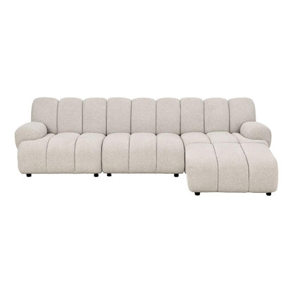 Zurich modulsofa højrevendt 175 x 275 cm i sandfarvet