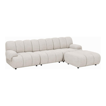 Zurich modulsofa højrevendt 175 x 275 cm i sandfarvet