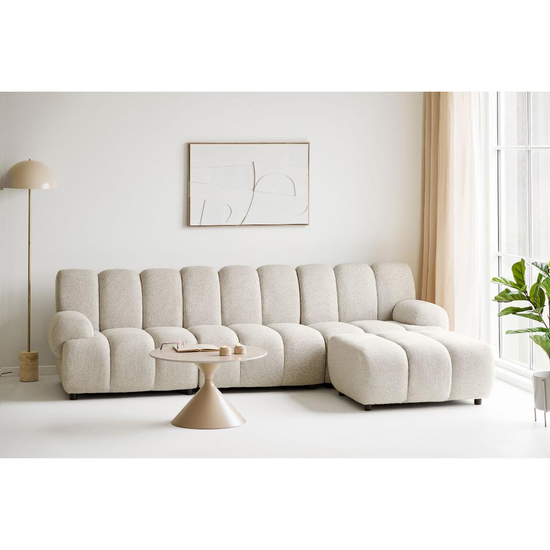 Zurich modulsofa højrevendt 175 x 275 cm i sandfarvet