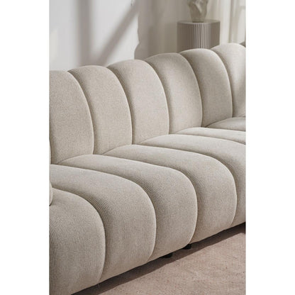 Zurich modulsofa højrevendt 175 x 275 cm i sandfarvet