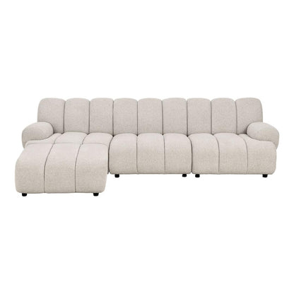 Zurich modulsofa venstrevendt 175 x 275 cm i sandfarvet