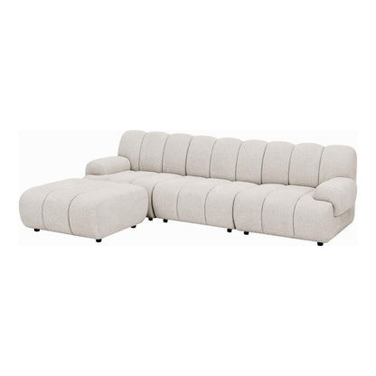 Zurich modulsofa venstrevendt 175 x 275 cm i sandfarvet